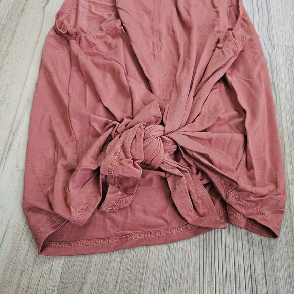 Citrus Lounge Around Jersey Tie Back Tank Top Clay Orange Size Small - Picture 6 of 10